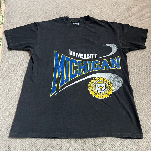 Hanes Other - Vintage 1990s University of Michigan Wolverines Hanes Beefy-T T-Shirt Black XL